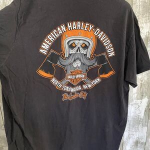 Harley Davidson genuine oil graphic black t-shirt 2XL